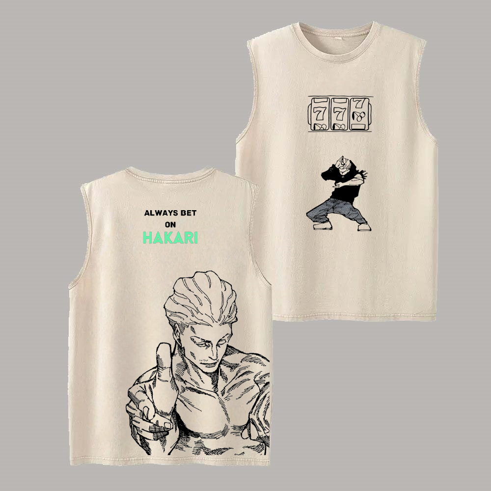Jujutsu Kaisen Hakari Kinji Printed Unisex Washed Vest