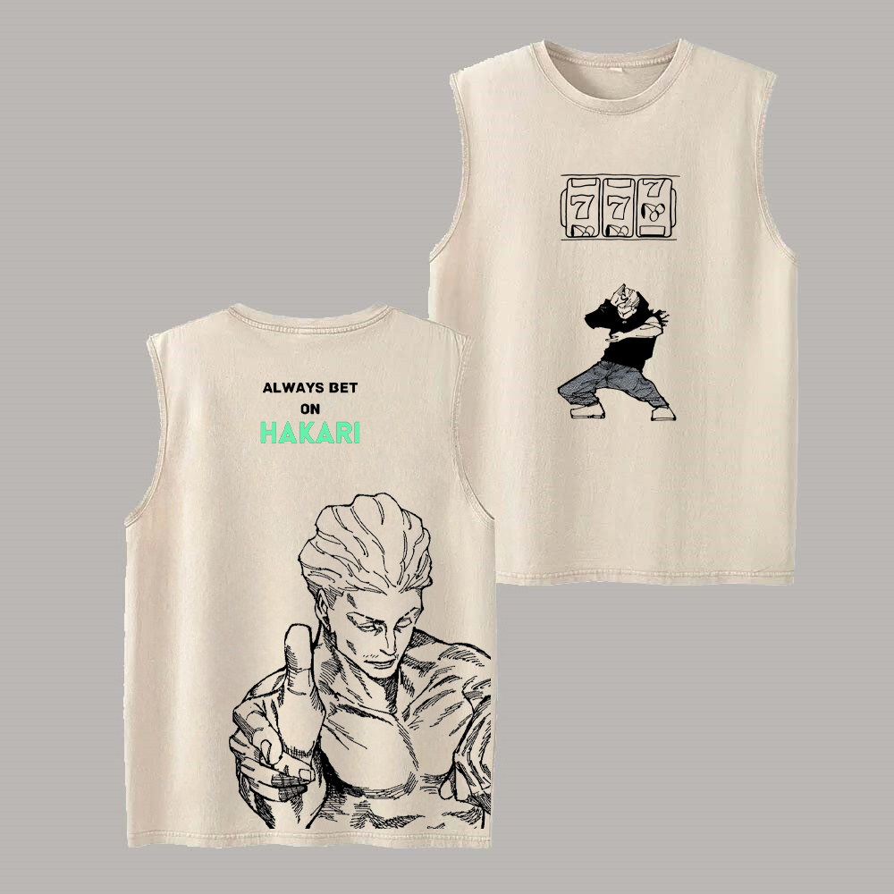 Jujutsu Kaisen Hakari Kinji Printed Unisex Washed Vest
