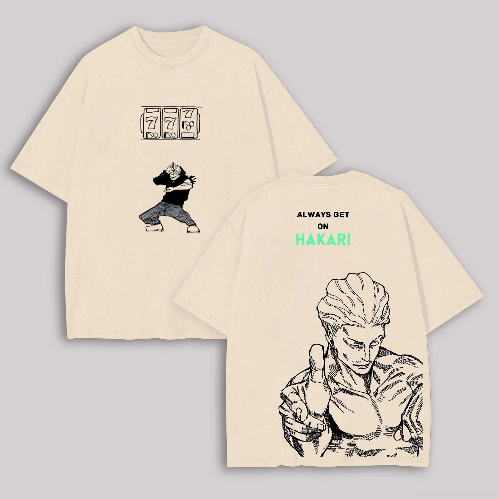 Jujutsu Kaisen Hakari Kinji Printed Unisex Oversized T-shirt