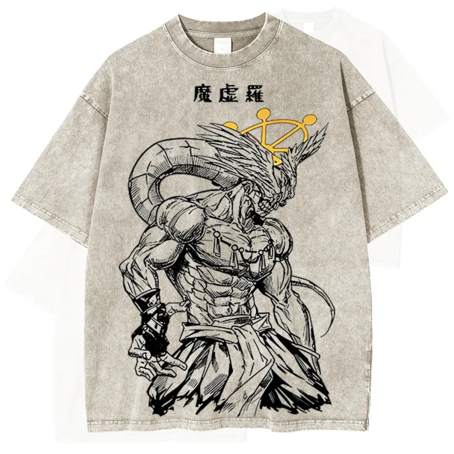Jujutsu Kaisen Mahoraga Printed Unisex Washed T-Shirt