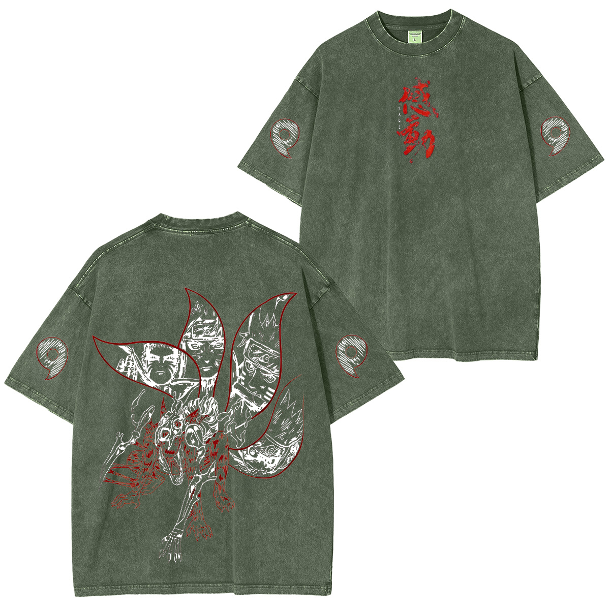Naruto Kurama Unisex Washed T-Shirt