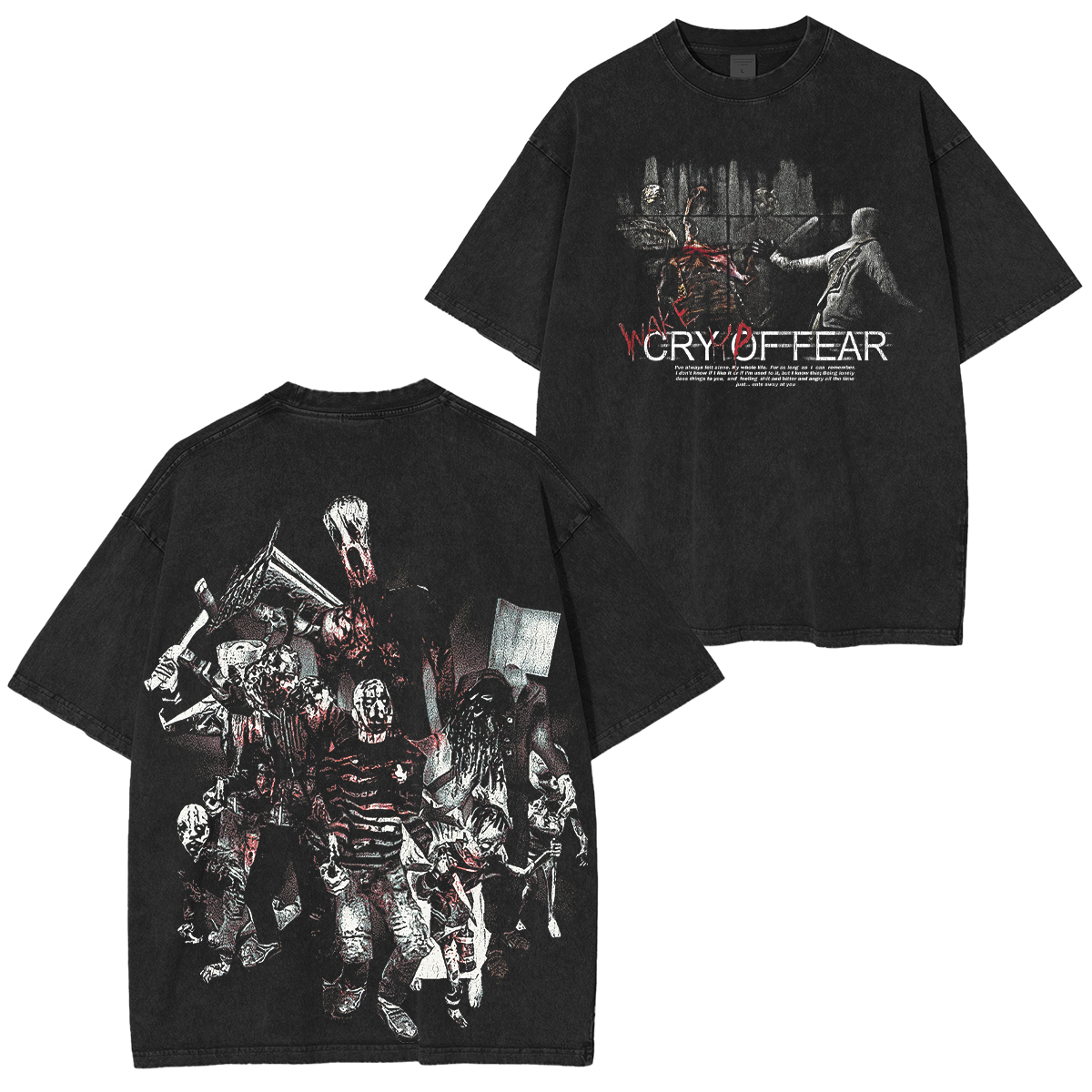 Cry of Fear - Loneliness Printed Unisex Washed T-Shirt