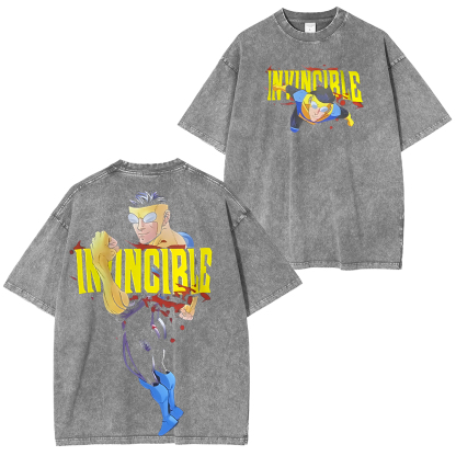 Invincible Printed Unisex Washed T-Shirt