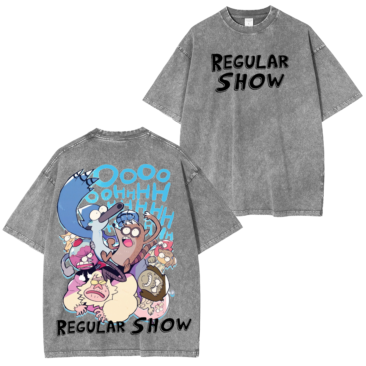 Regular Show Printed Unisex Washed T-Shirt