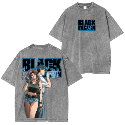 Black Lagoon Printed Unisex Washed T-Shirt