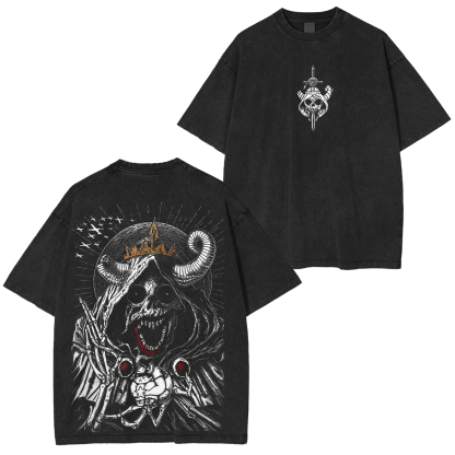 Adventure Time The Lich Printed Unisex Washed T-Shirt