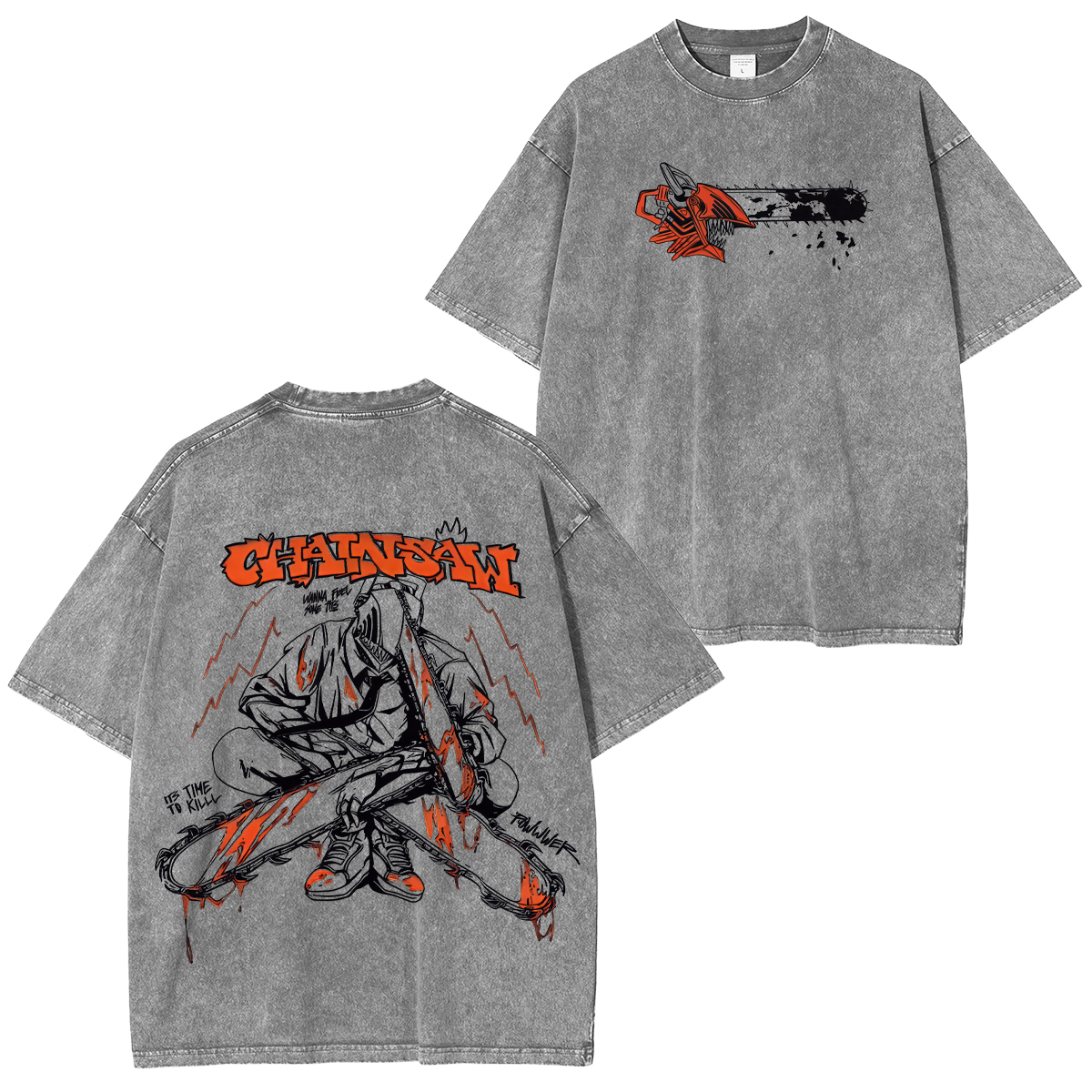 Chainsaw Man Unisex Washed T-Shirt