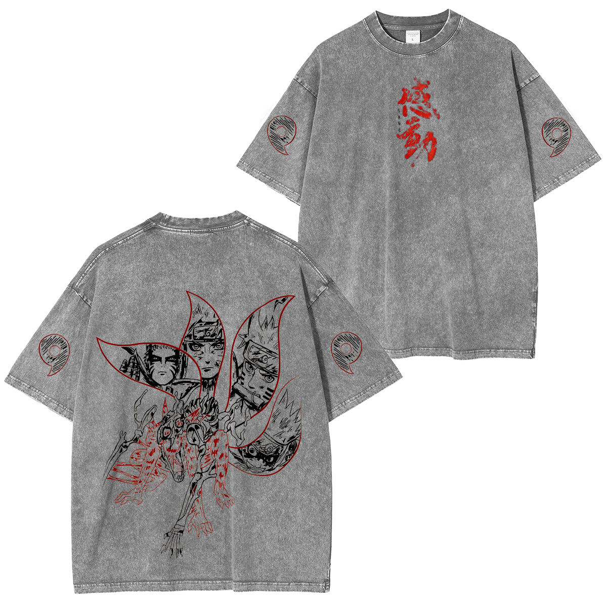 Naruto Kurama Unisex Washed T-Shirt