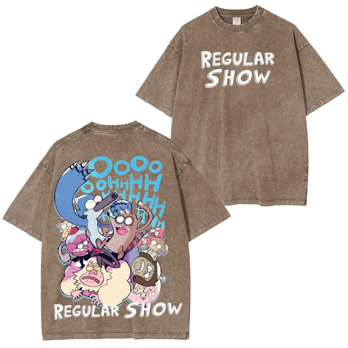 Regular Show Printed Unisex Washed T-Shirt