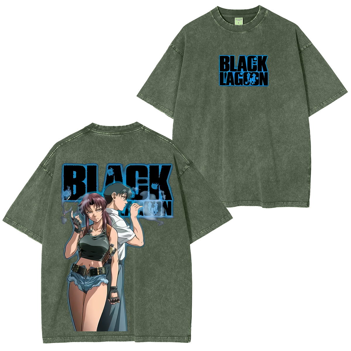Black Lagoon Printed Unisex Washed T-Shirt