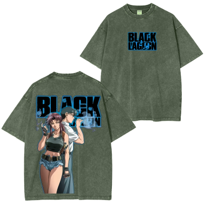 Black Lagoon Printed Unisex Washed T-Shirt
