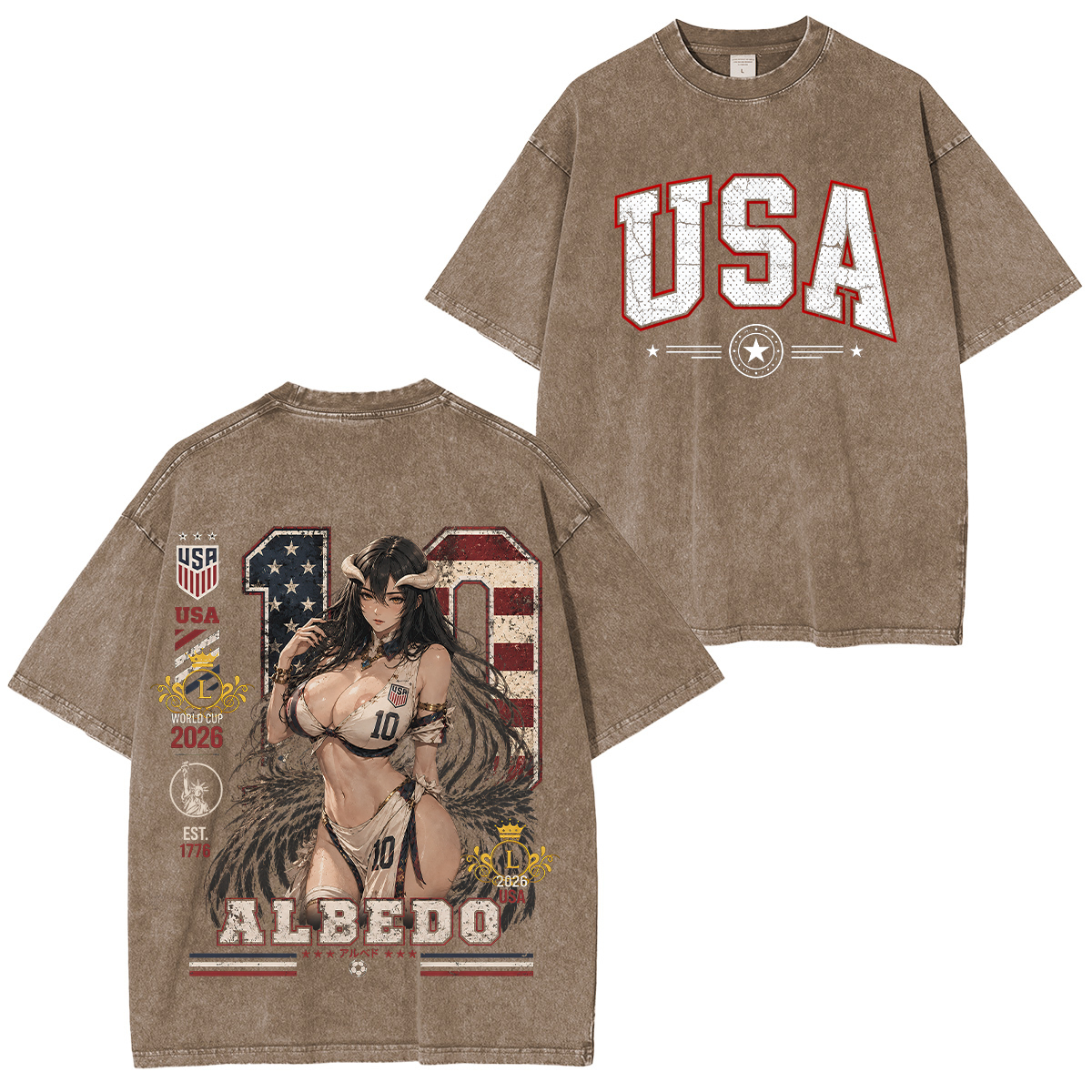 Overlord Albedo Printed Unisex Washed T-Shirt