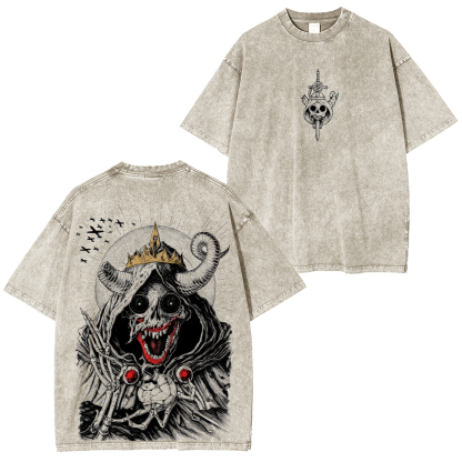 Adventure Time The Lich Printed Unisex Washed T-Shirt