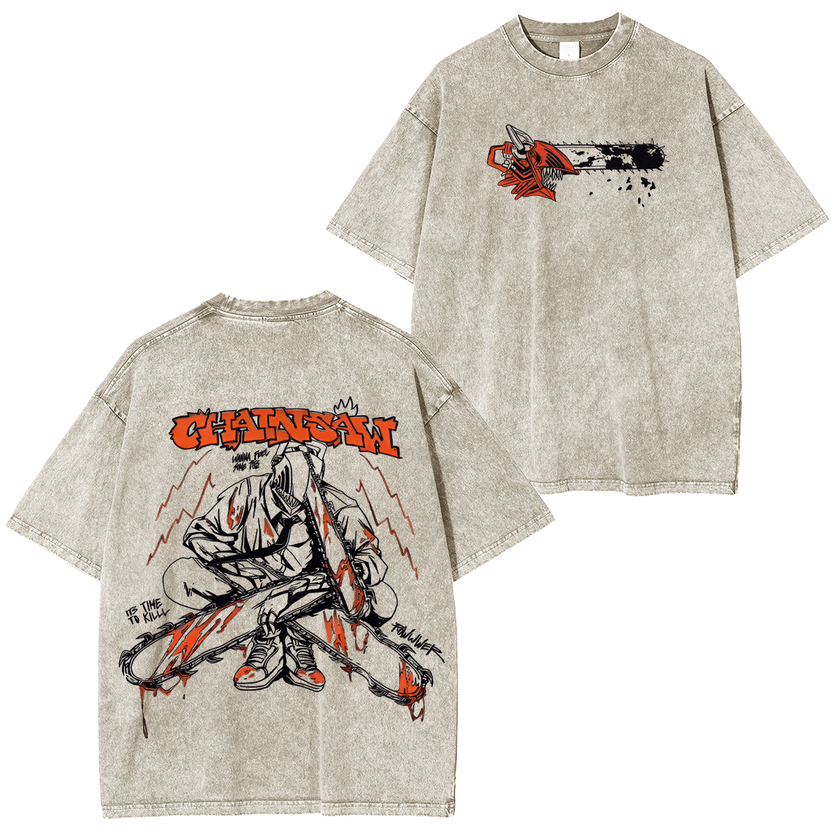 Chainsaw Man Unisex Washed T-Shirt