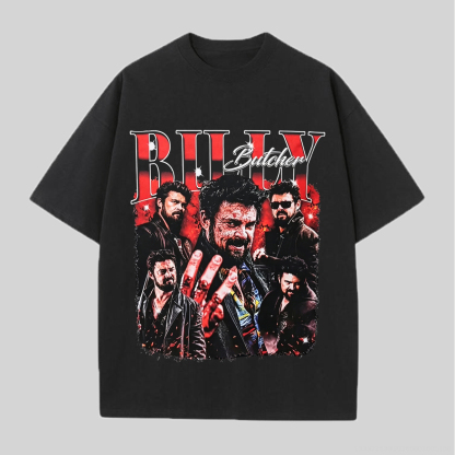 Billy Butcher Printed Unisex Washed T-Shirt