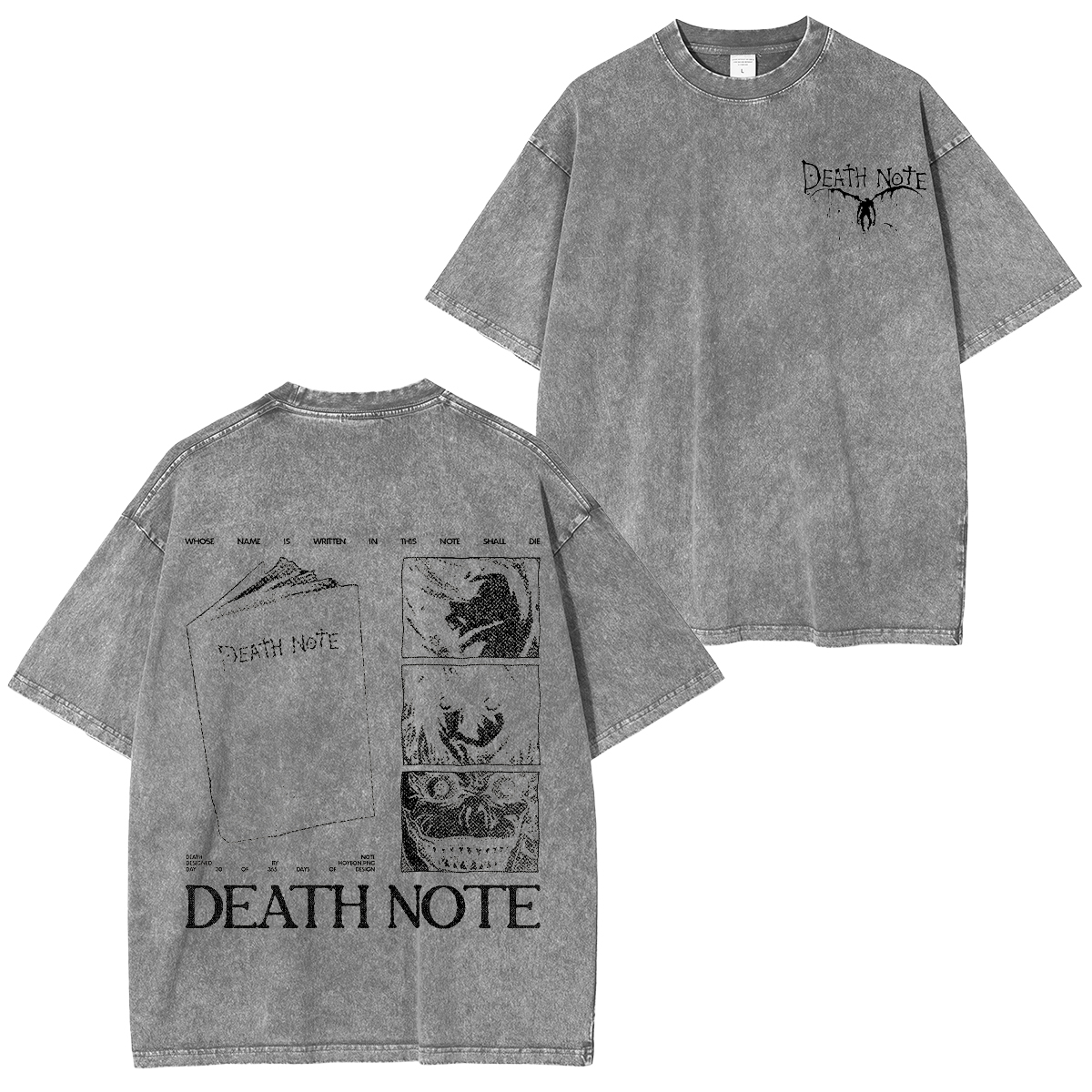 Death Note Printed Unisex Washed T-Shirt