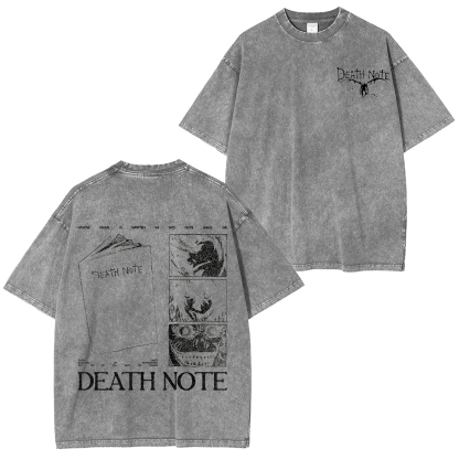 Death Note Printed Unisex Washed T-Shirt