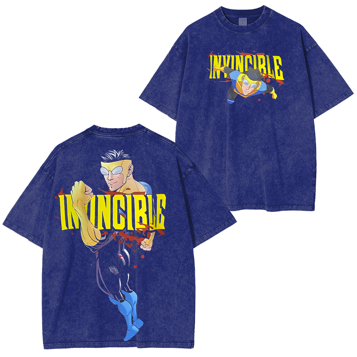 Invincible Printed Unisex Washed T-Shirt