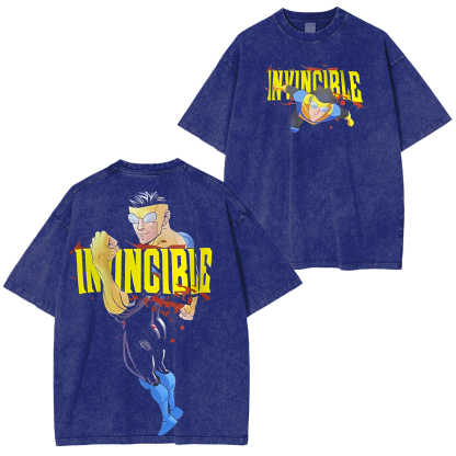 Invincible Printed Unisex Washed T-Shirt