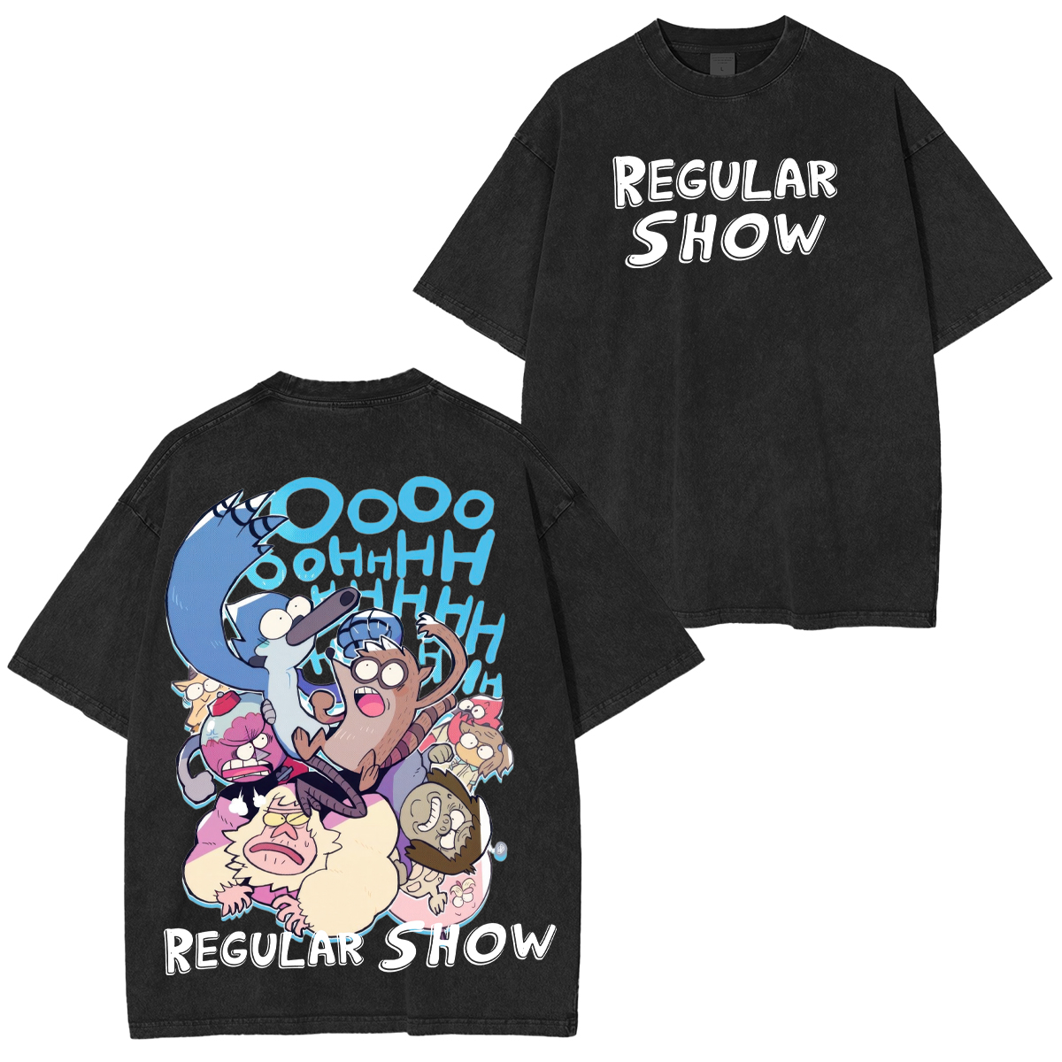 Regular Show Printed Unisex Washed T-Shirt