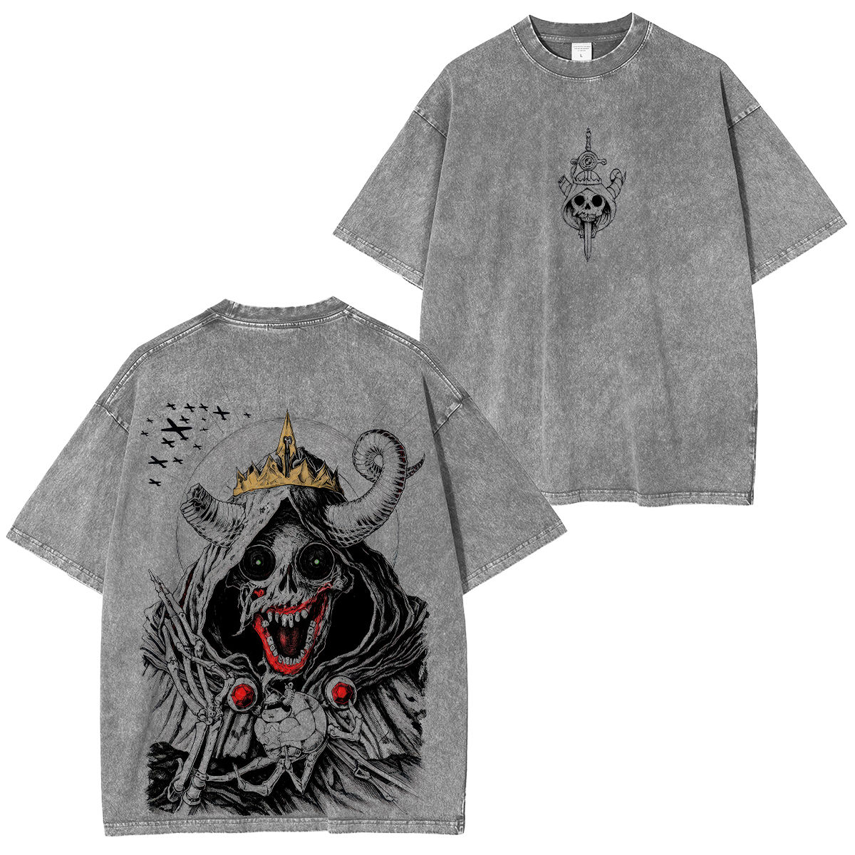 Adventure Time The Lich Printed Unisex Washed T-Shirt