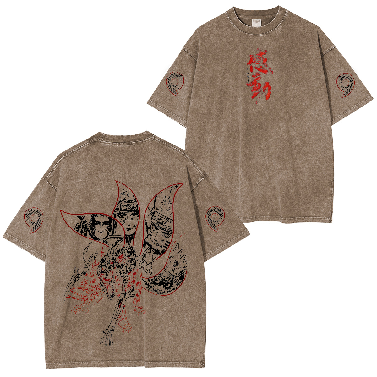 Naruto Kurama Unisex Washed T-Shirt