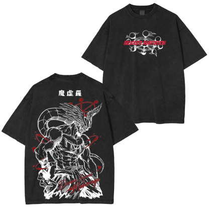 Jujutsu Kaisen Mahoraga Printed Unisex Washed T-Shirt