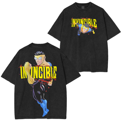 Invincible Printed Unisex Washed T-Shirt