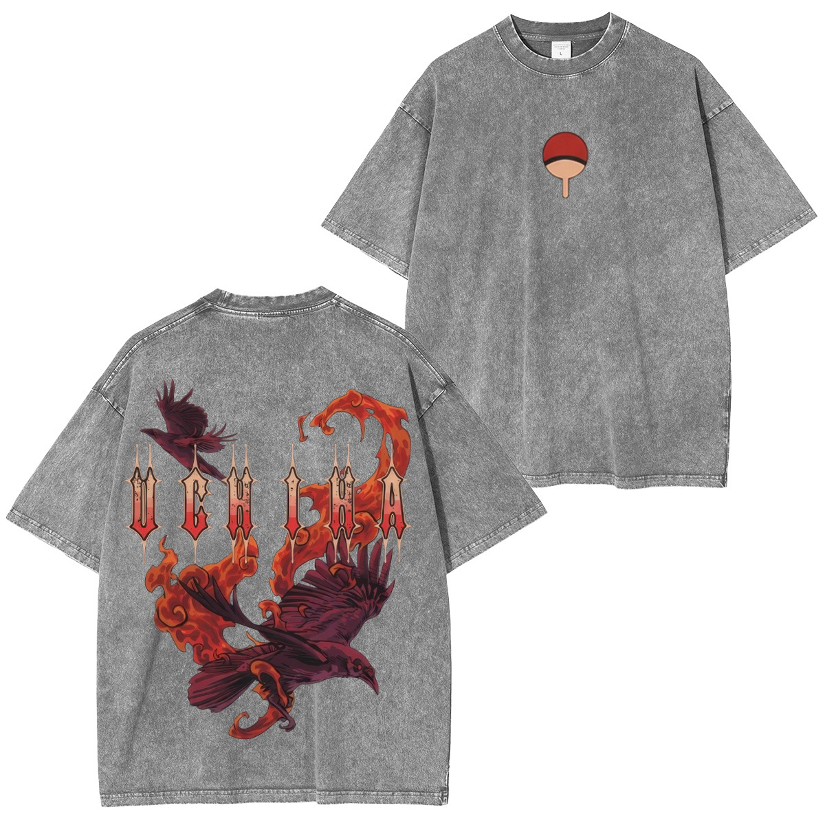 Naruto Uchiha Clan Unisex Washed T-Shirt