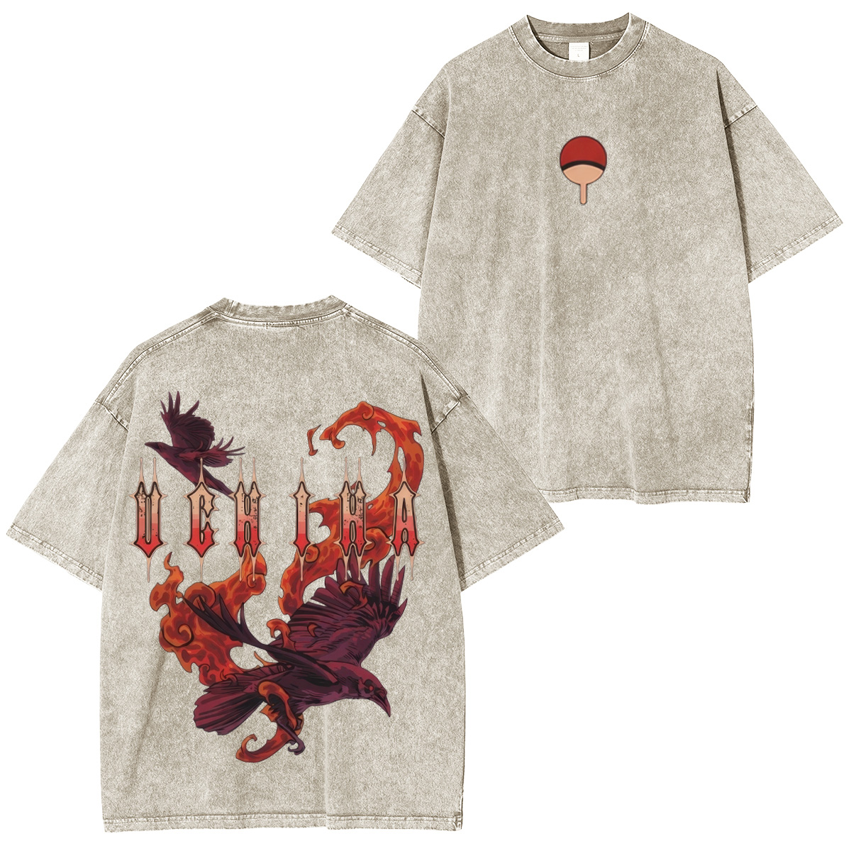 Naruto Uchiha Clan Unisex Washed T-Shirt