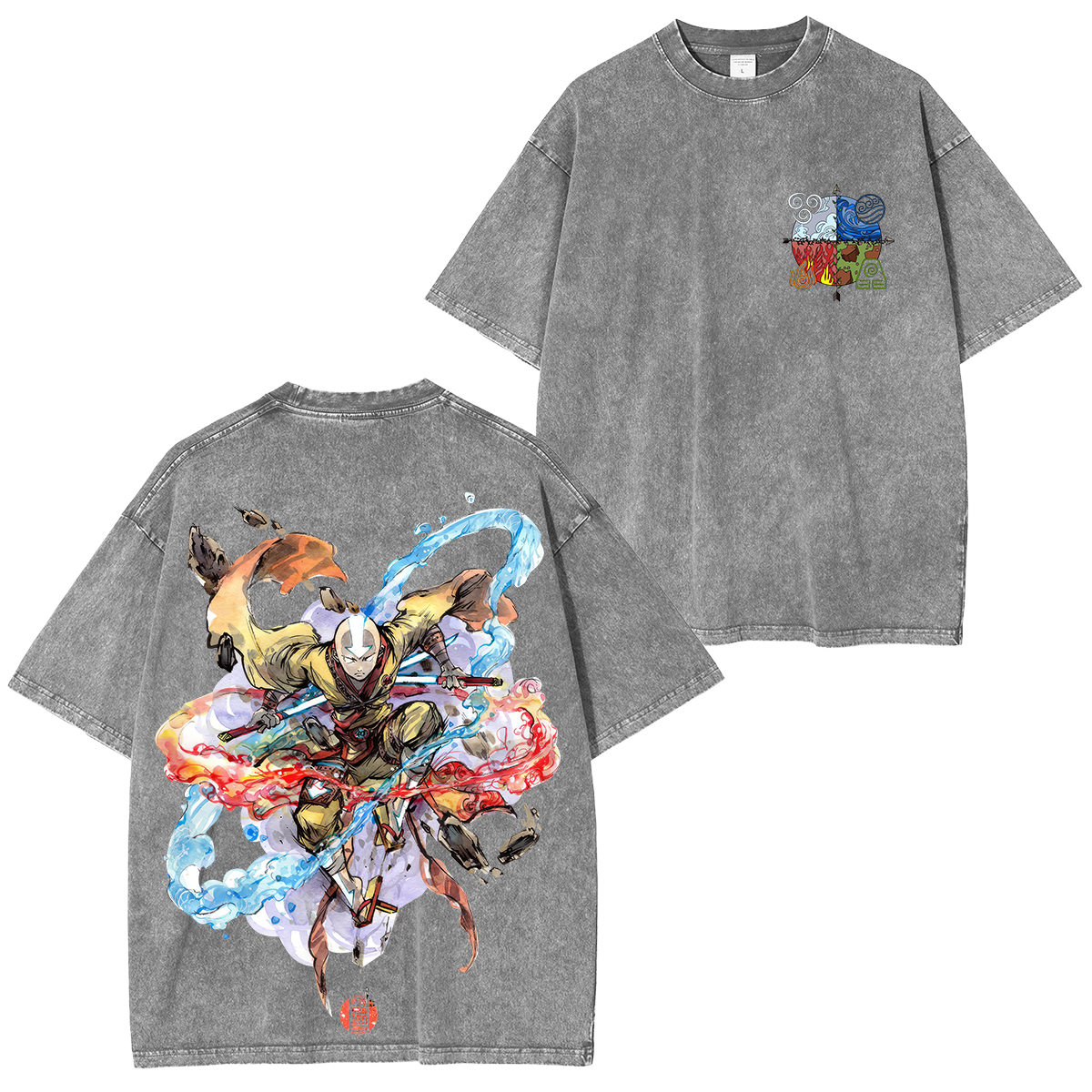 Avatar: The Last Airbender Aang Unisex Washed T-Shirt