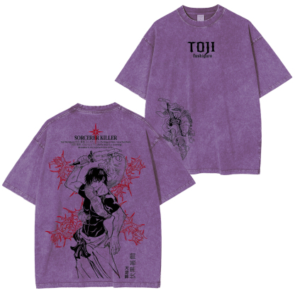 Jujutsu Kaisen Toji Fushiguro Unisex Washed T-Shirt