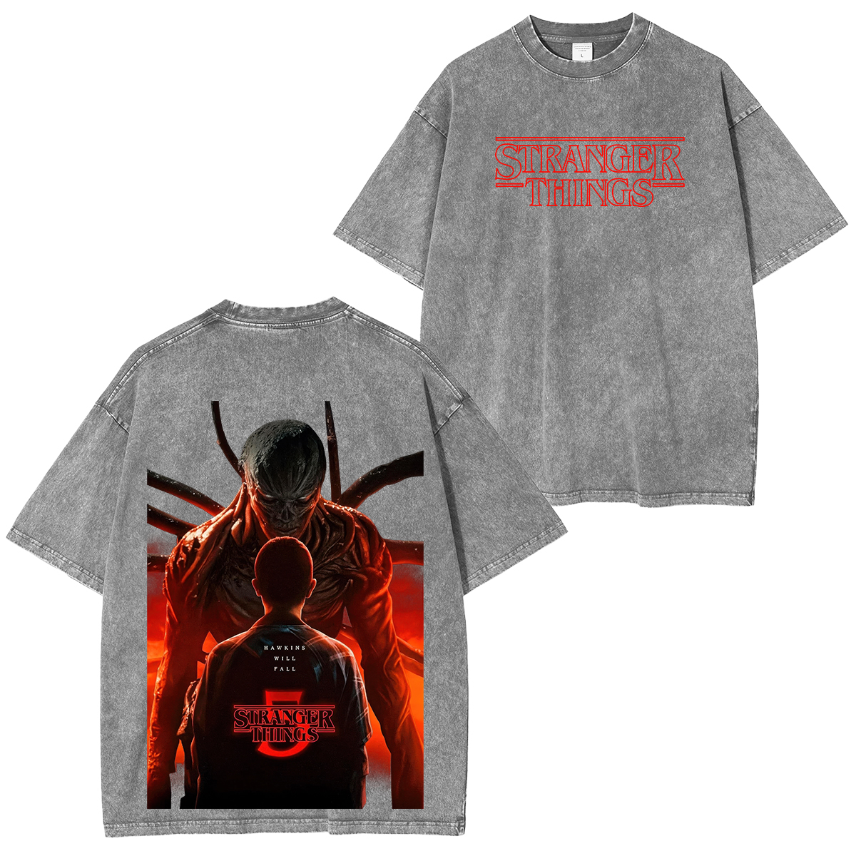 Stranger Things Season 5 Unisex Washed T-Shirt