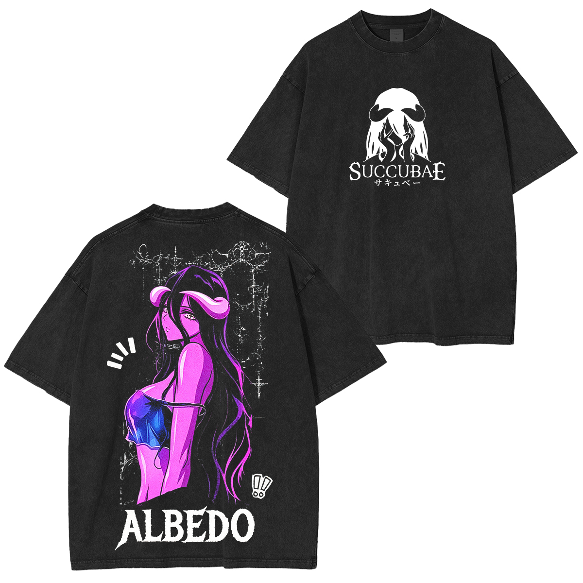 Albedo Overlord Printed Unisex Washed T-Shirt