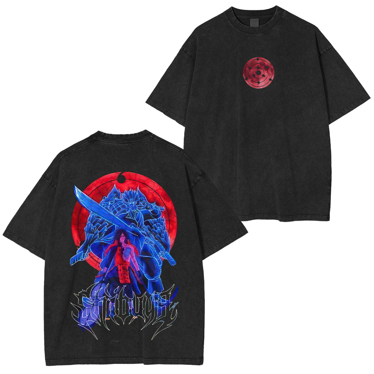 Naruto Madara Uchiha Unisex Washed T-Shirt