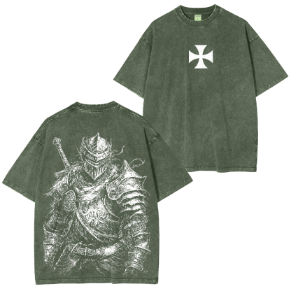 Dark Souls Printed Unisex Washed T-Shirt