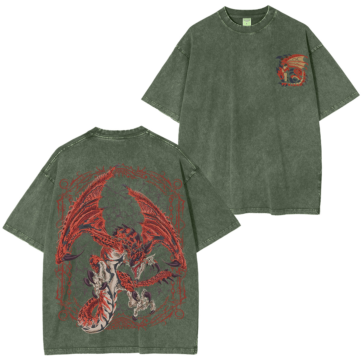 Monster Hunter Wilds Printed Unisex Washed T-Shirt