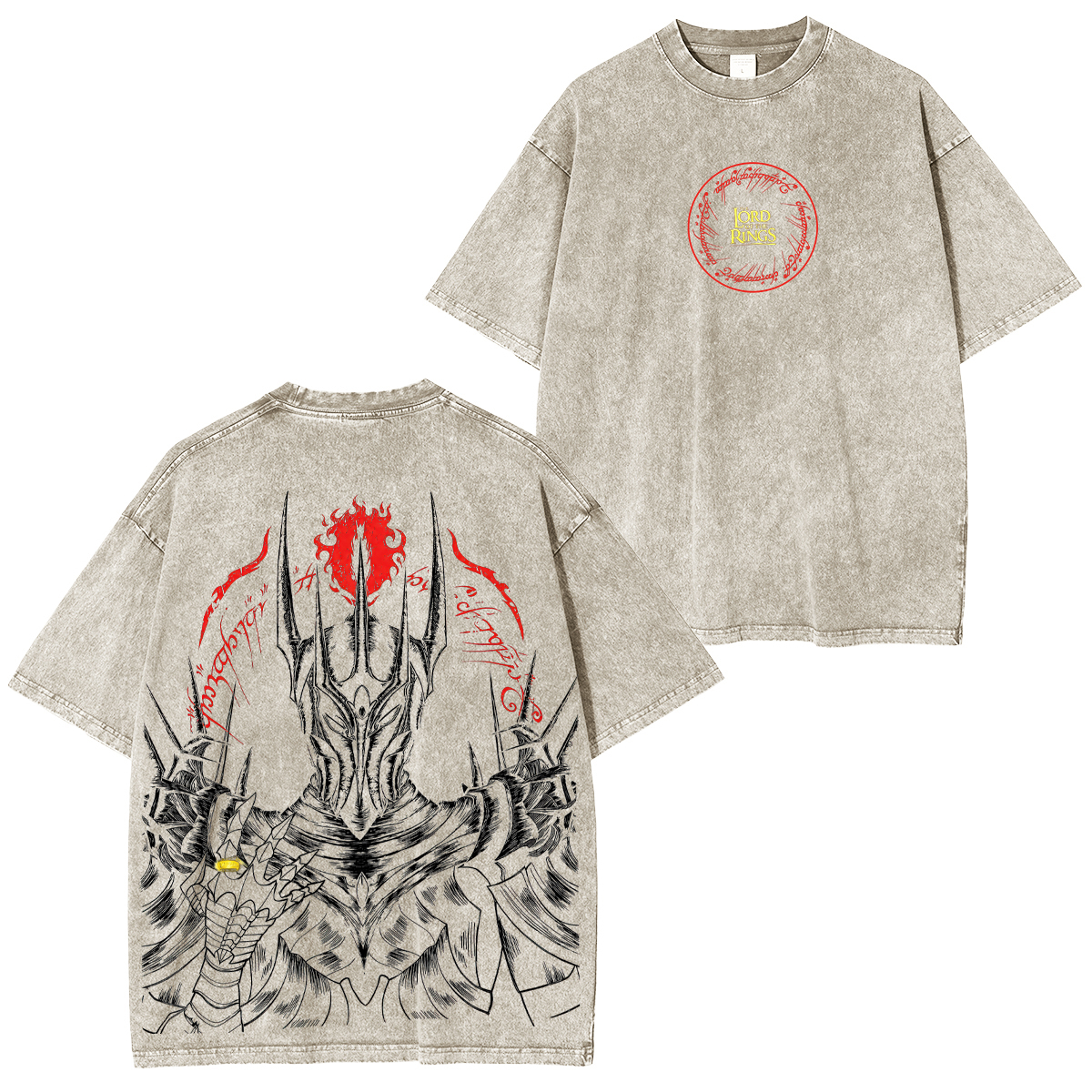 The Lord of the Rings Printed Unisex Washed T-Shirt