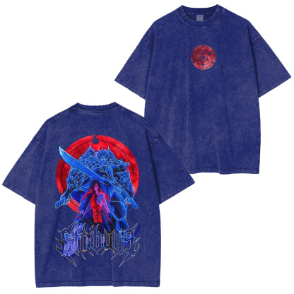 Naruto Madara Uchiha Unisex Washed T-Shirt