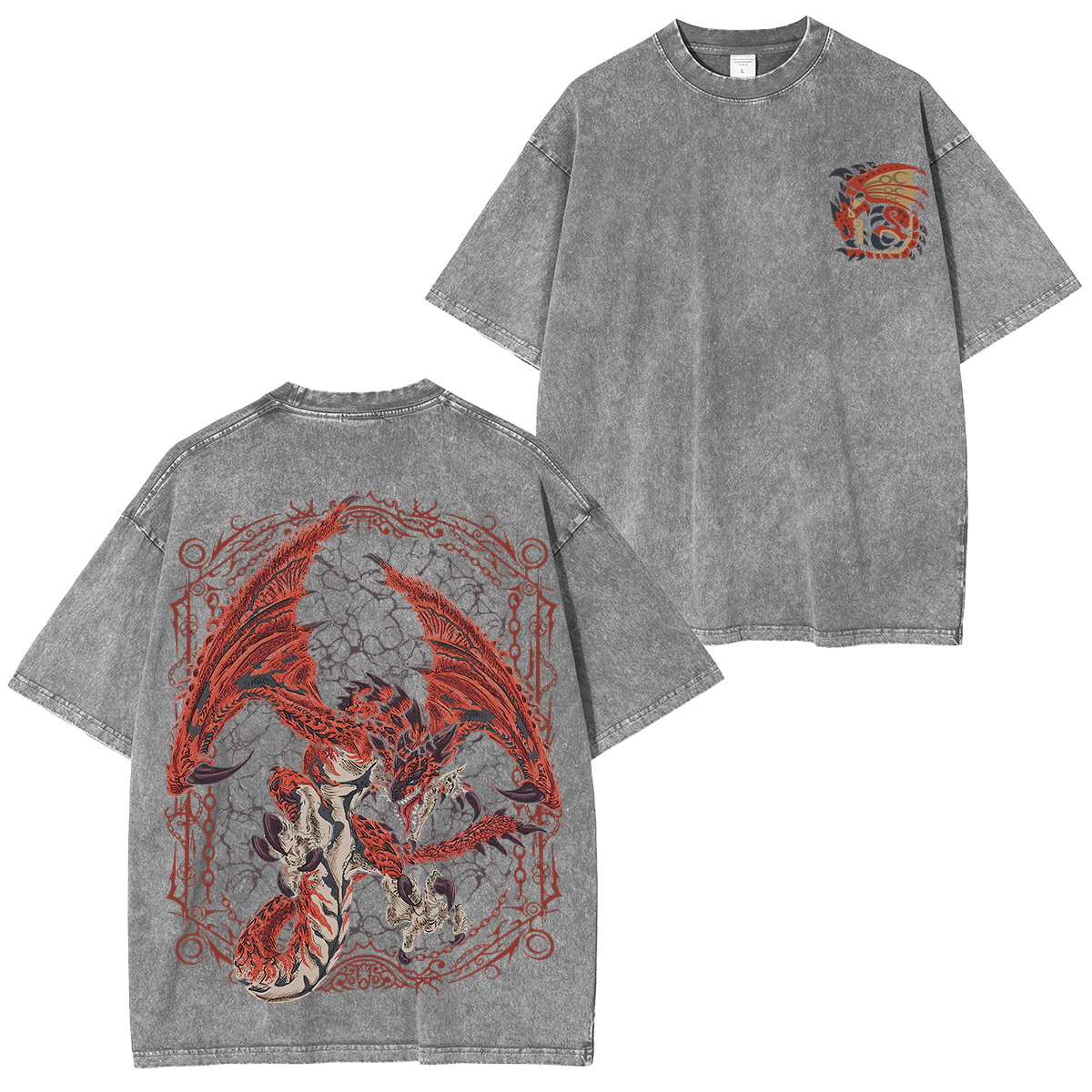 Monster Hunter Wilds Printed Unisex Washed T-Shirt