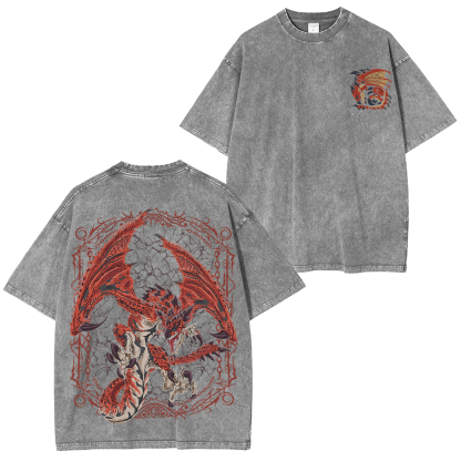 Monster Hunter Wilds Printed Unisex Washed T-Shirt