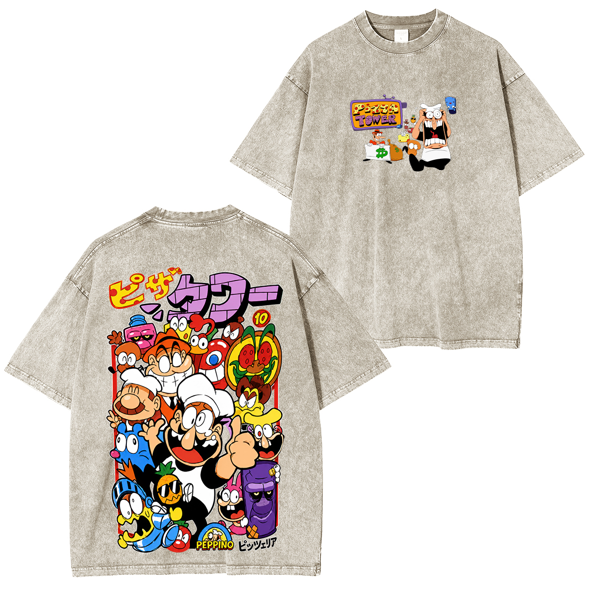 Pizza Tower Peppino Spaghetti Printed Unisex Washed T-Shirt
