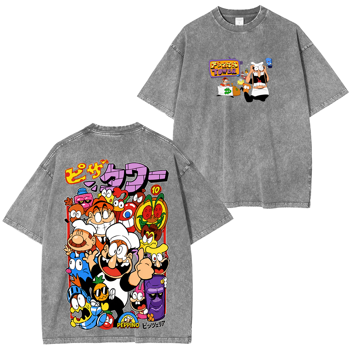 Pizza Tower Peppino Spaghetti Printed Unisex Washed T-Shirt