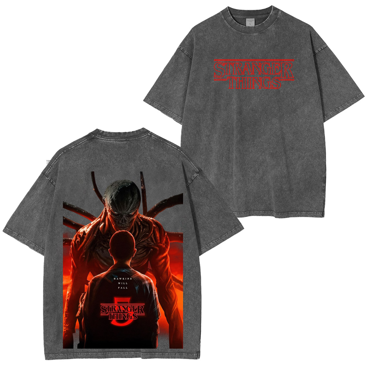Stranger Things Season 5 Unisex Washed T-Shirt