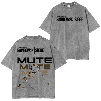 Rainbow Six Siege Printed Unisex Washed T-Shirt