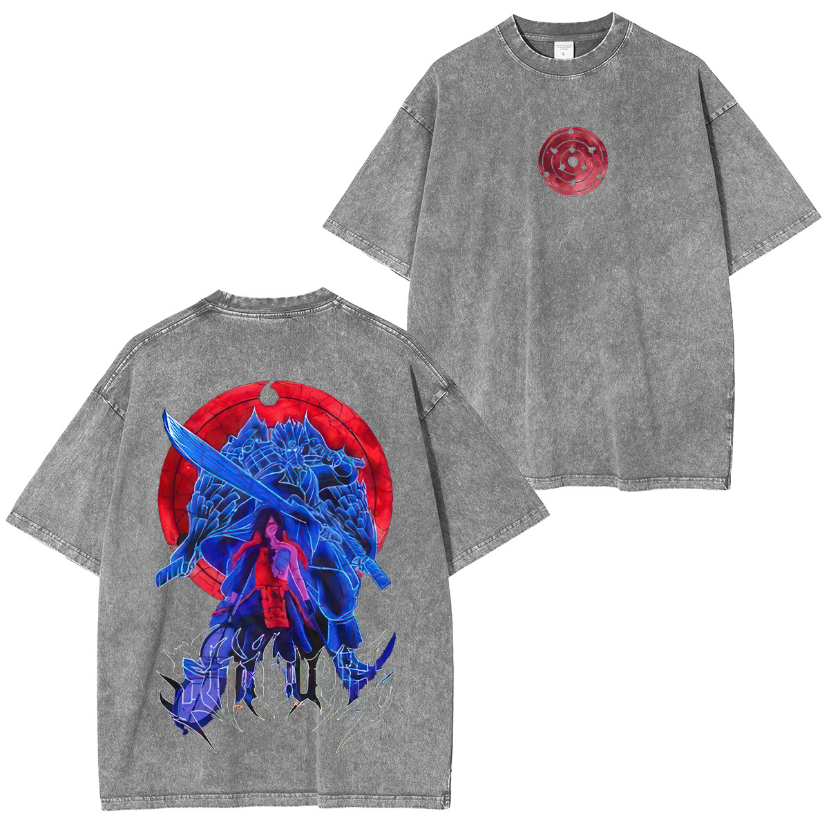 Naruto Madara Uchiha Unisex Washed T-Shirt