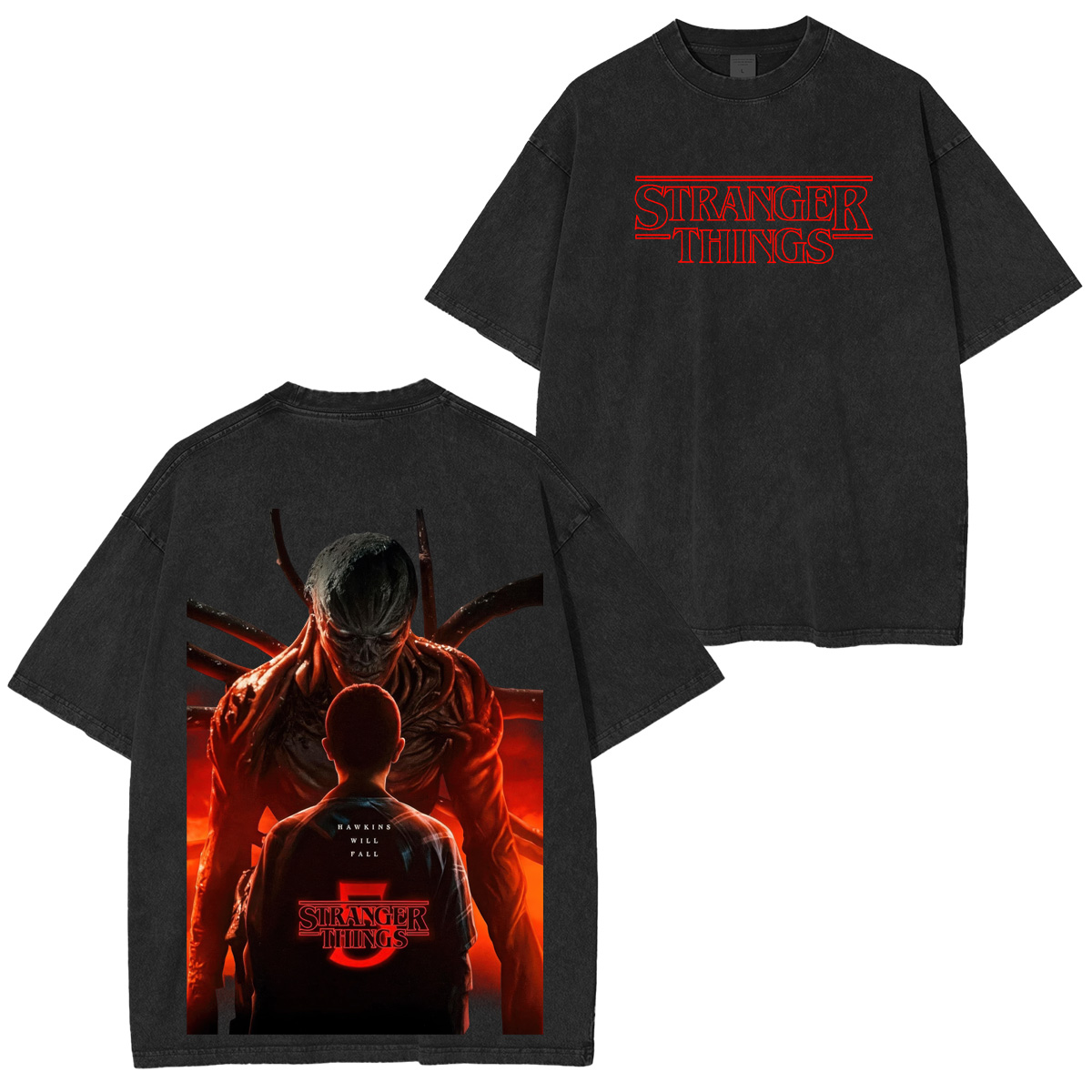 Stranger Things Season 5 Unisex Washed T-Shirt