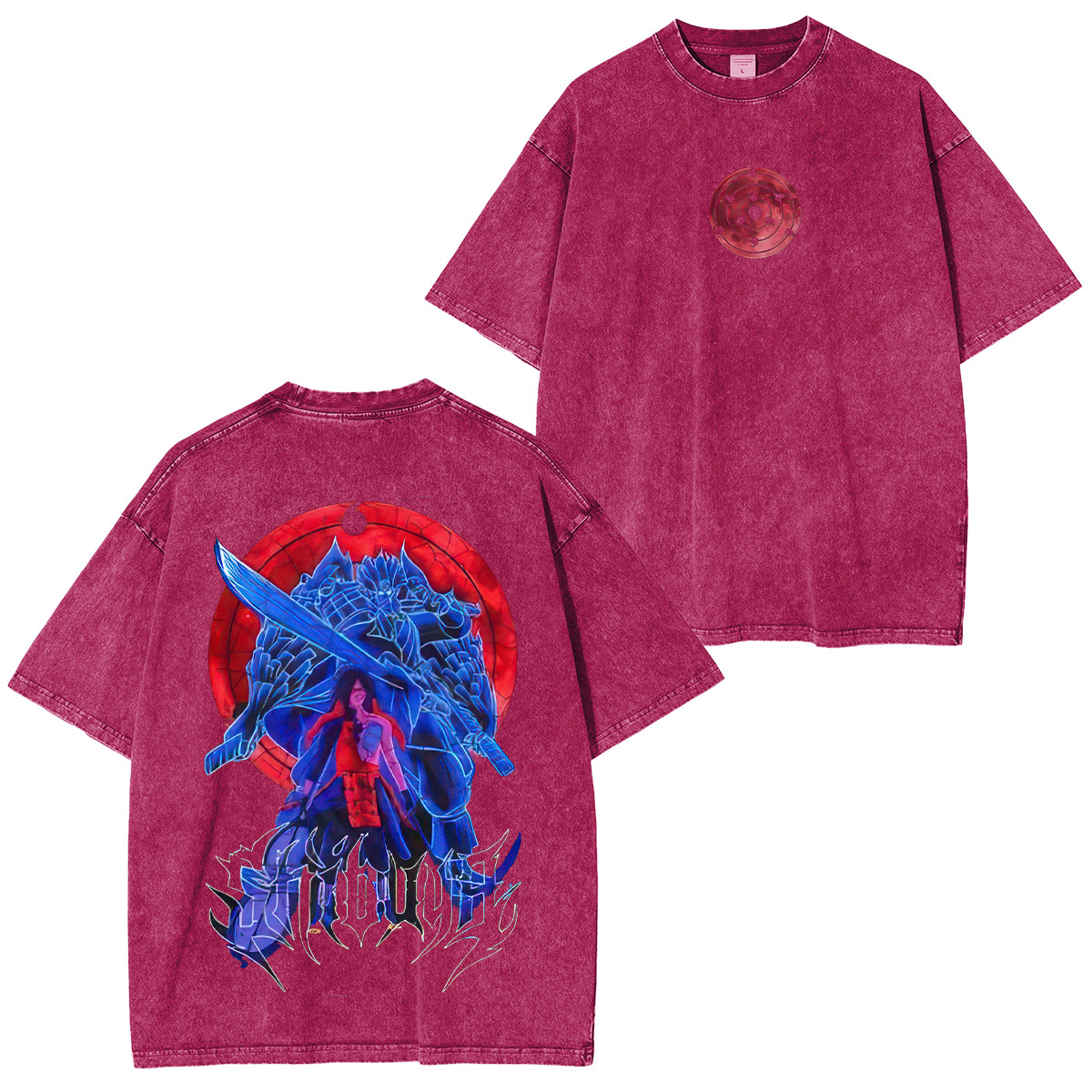 Naruto Madara Uchiha Unisex Washed T-Shirt