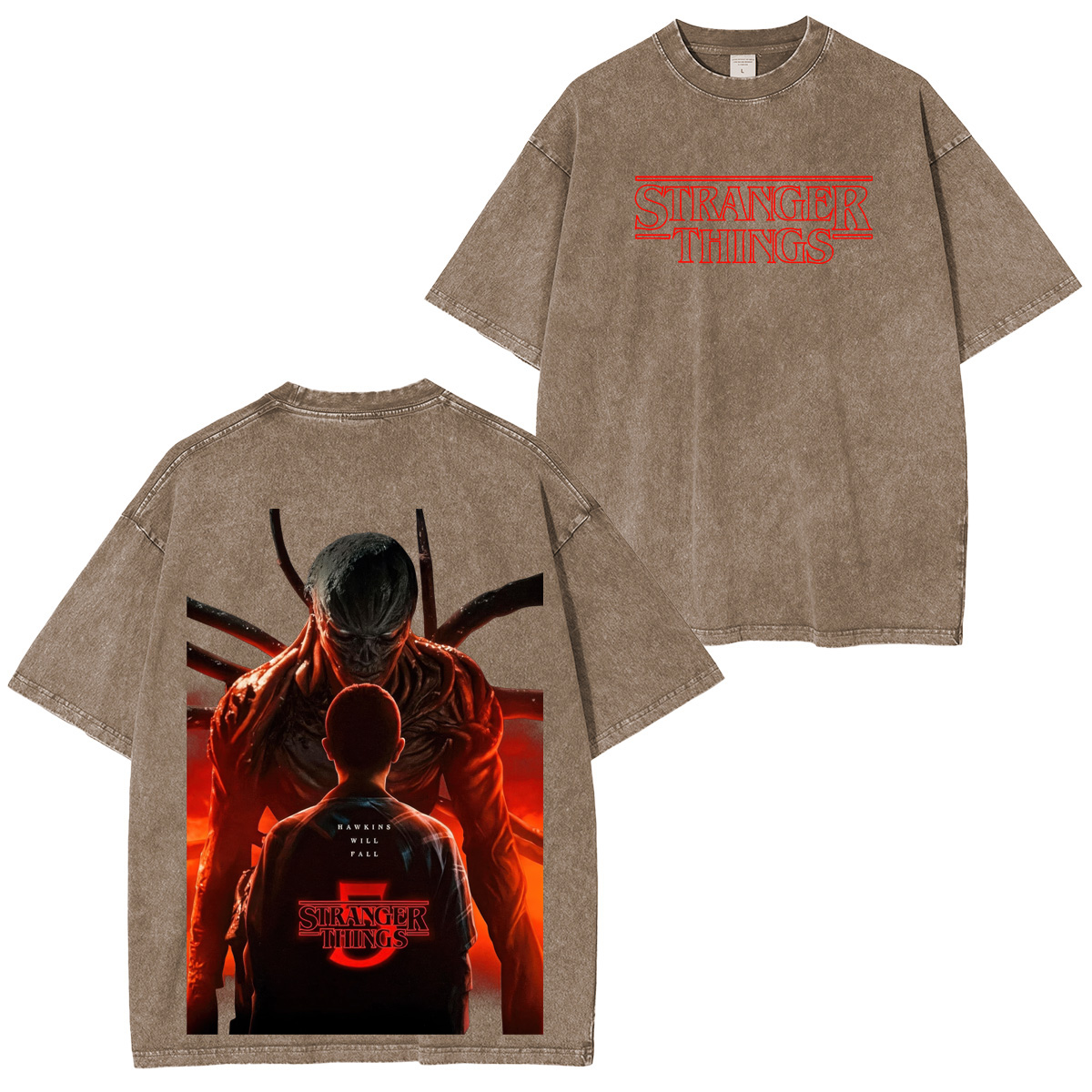 Stranger Things Season 5 Unisex Washed T-Shirt
