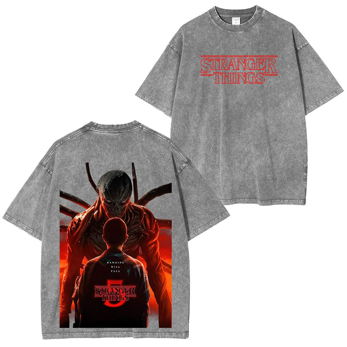 Stranger Things Season 5 Unisex Washed T-Shirt